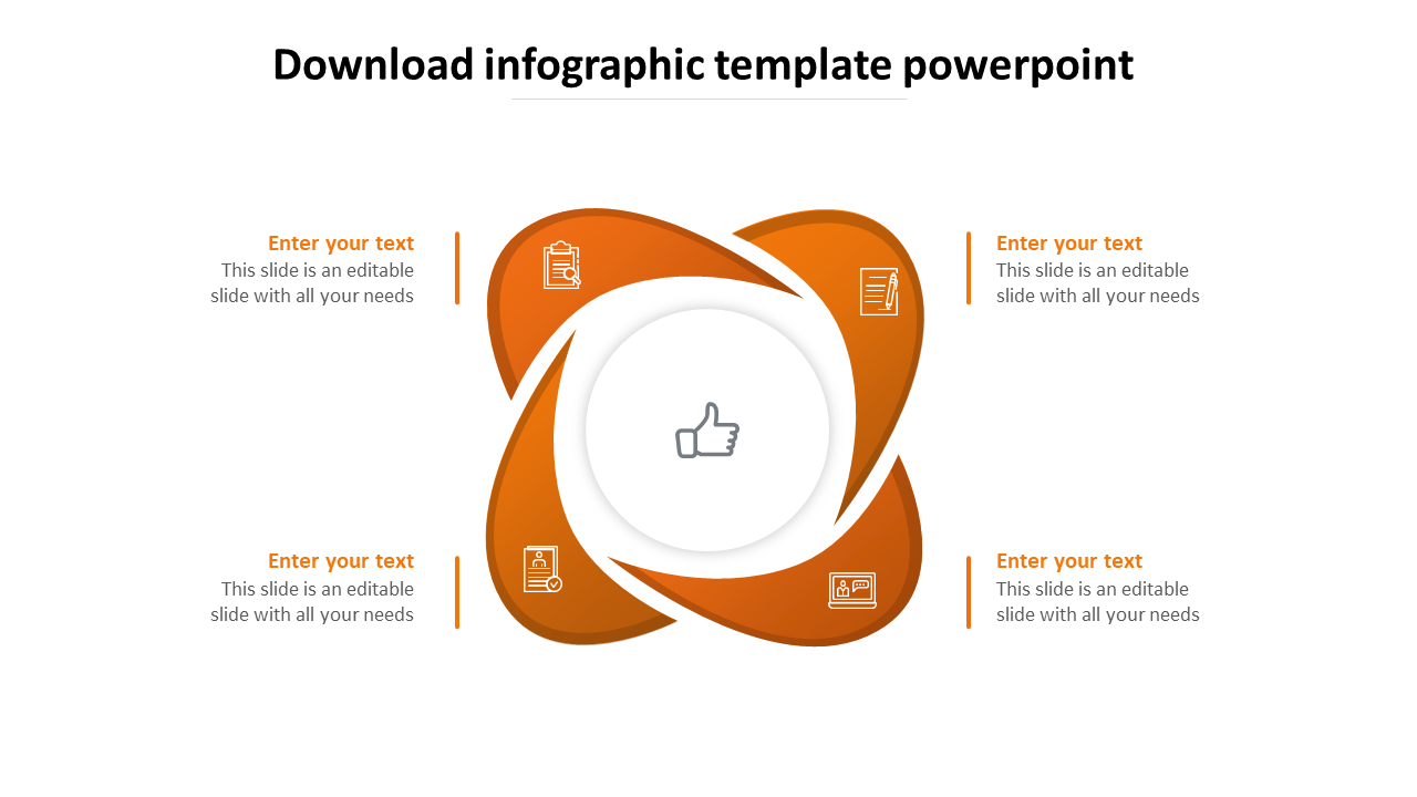 download infographic template powerpoint-orange